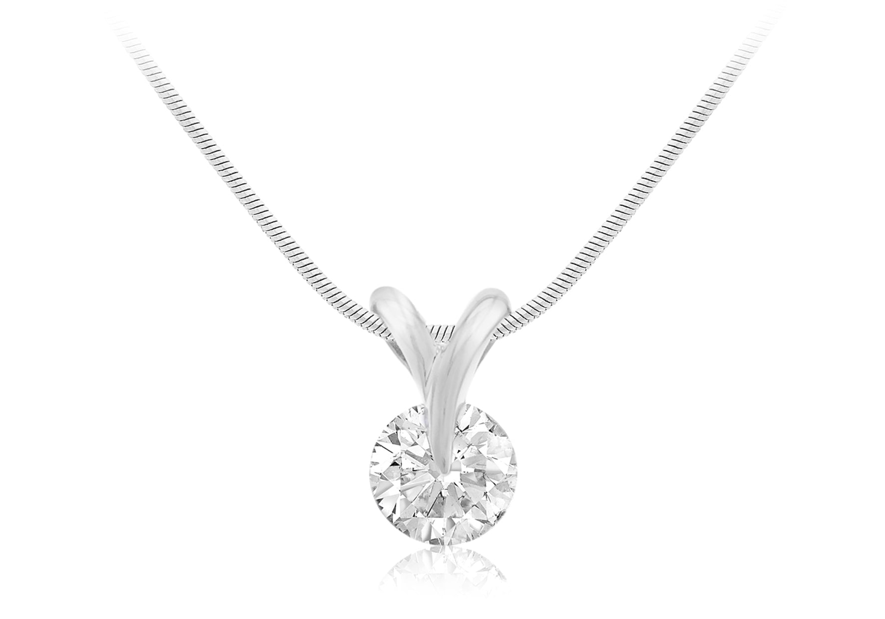 Sterling Silver Zirconia Snake Chain Necklace