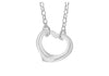 Sterling Silver Belcher  Chain and Heart Necklace  41m/16"9