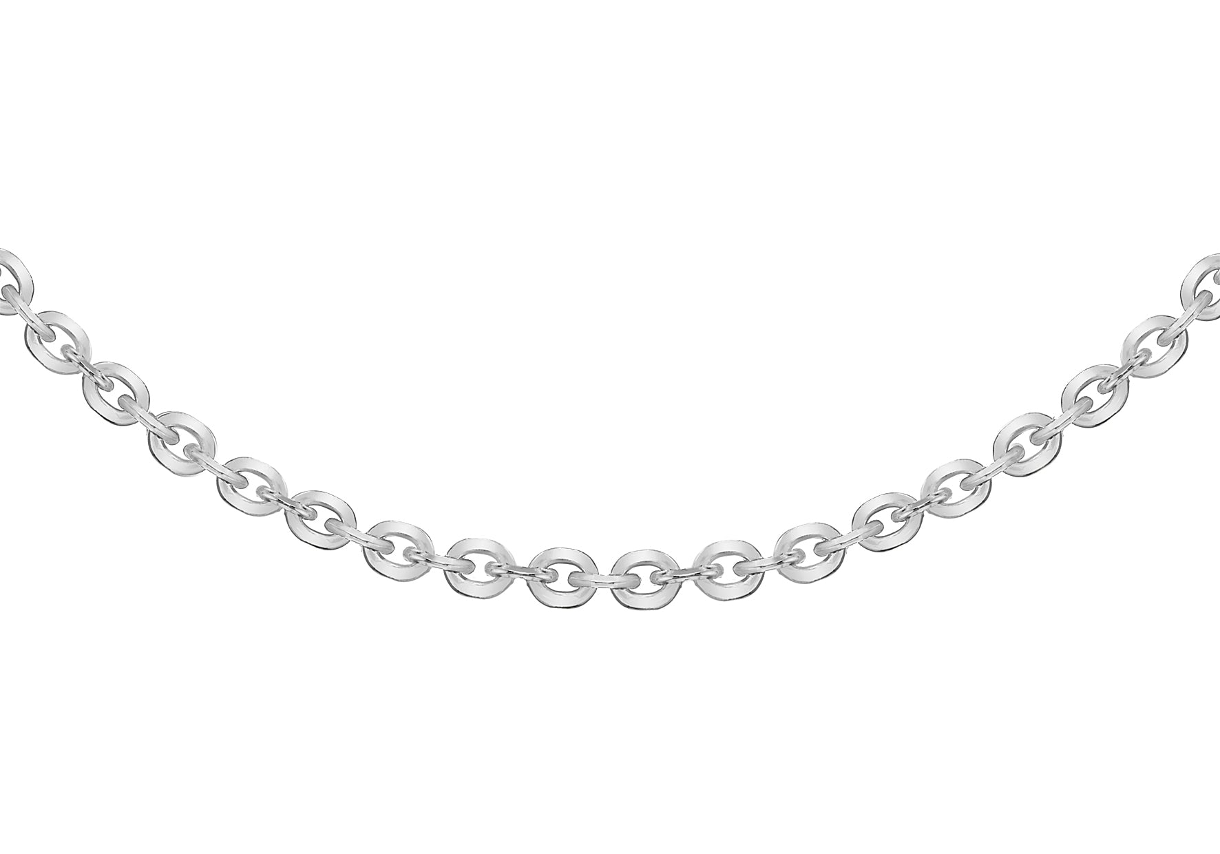 Sterling Silver 80 Flat Belcher Chain 46m/18"9