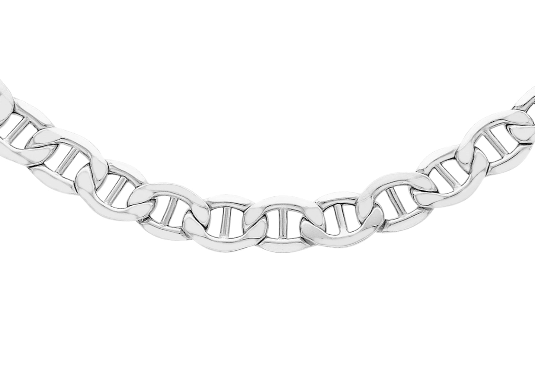 Sterling Silver Diamond Cut Flat Rambo Chain 43m/17"9