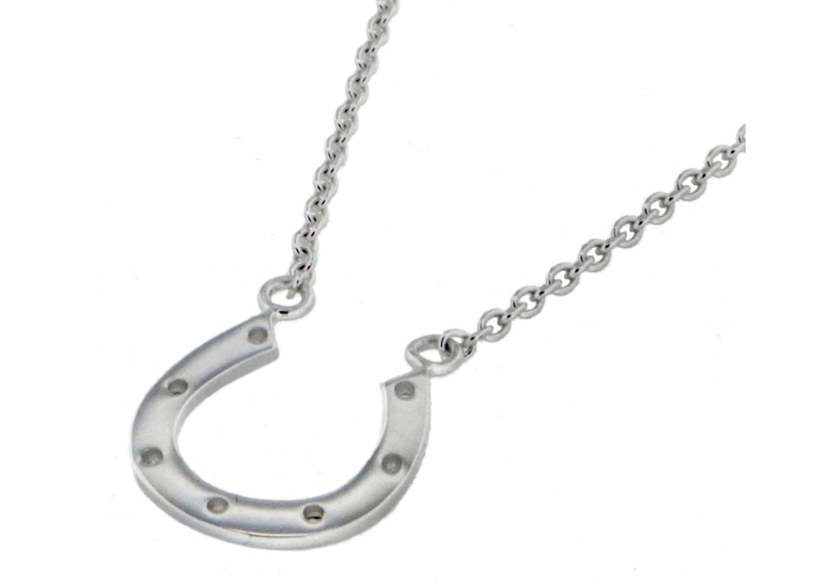 Sterling Silver Horseshoe Necklace 46m/18"9