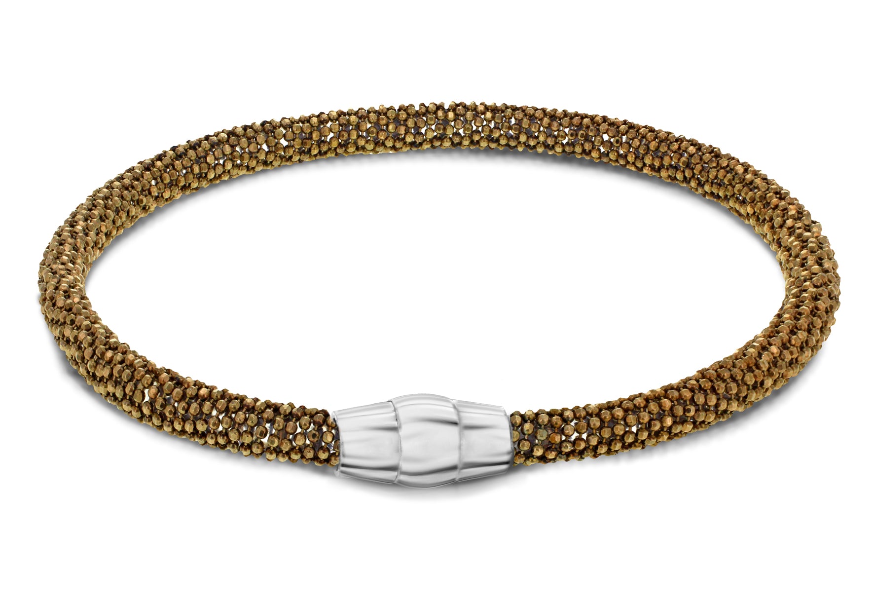 Sterling Silver Chocolate Sparkle Magnetic Bracelet Harper Kendall
