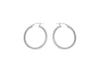 Sterling Silver 30mm Diamond Cut Hoop Creole Earrings