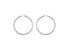 Sterling Silver 50mm Twist Diamond Cut Hoop Creole Earrings
