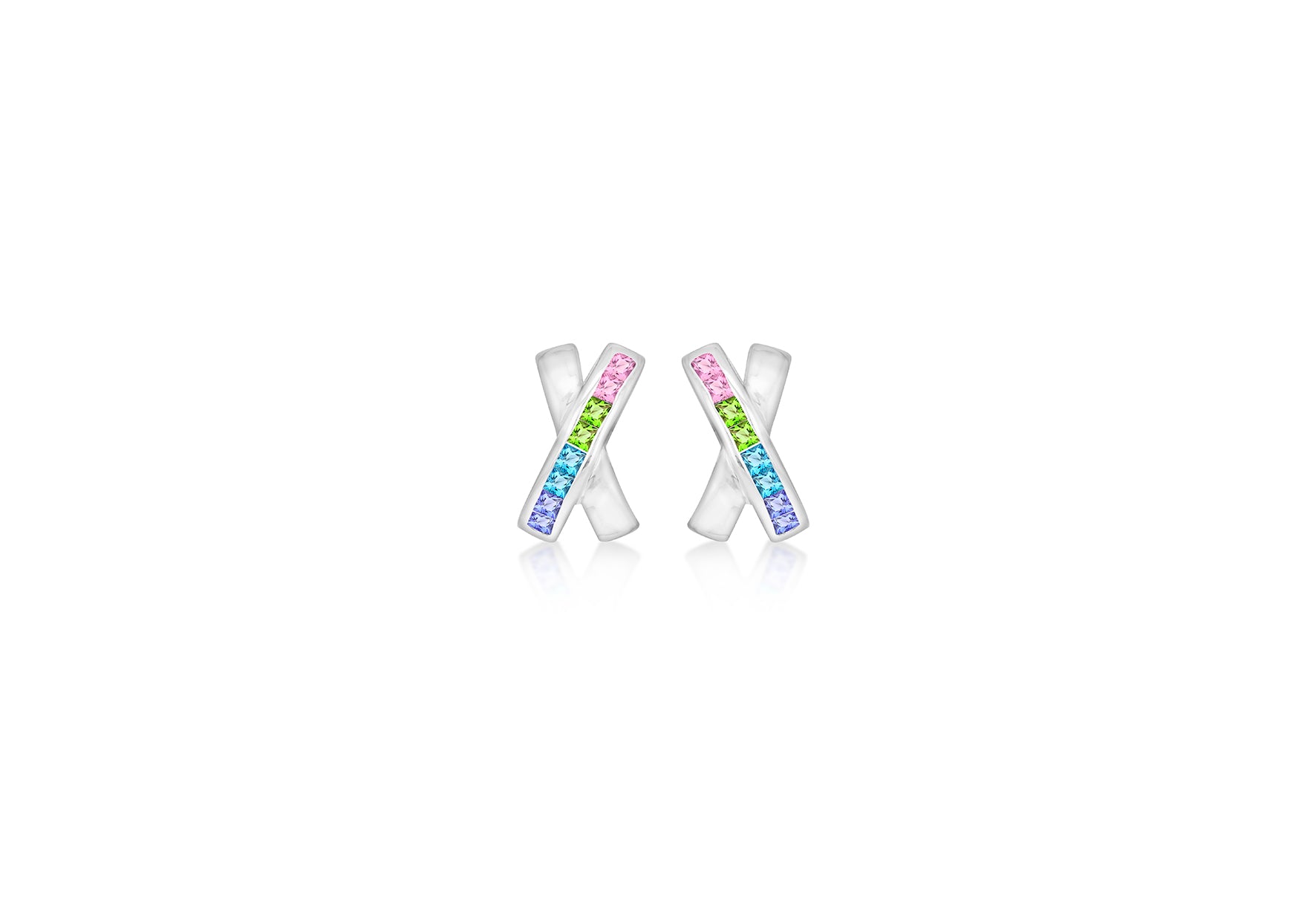 SILVER Zirconia MULTI OL KISS EARR9