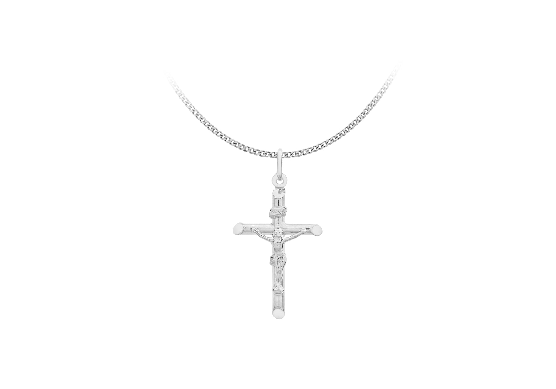 Sterling Silver 16mm x 34mm Crucifix Pendant