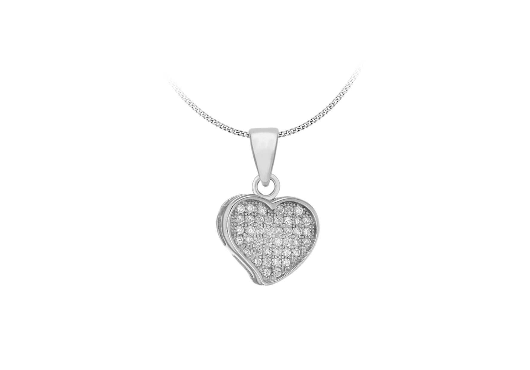 SILVER RHOD Zirconia FIKLE HRT Pendant