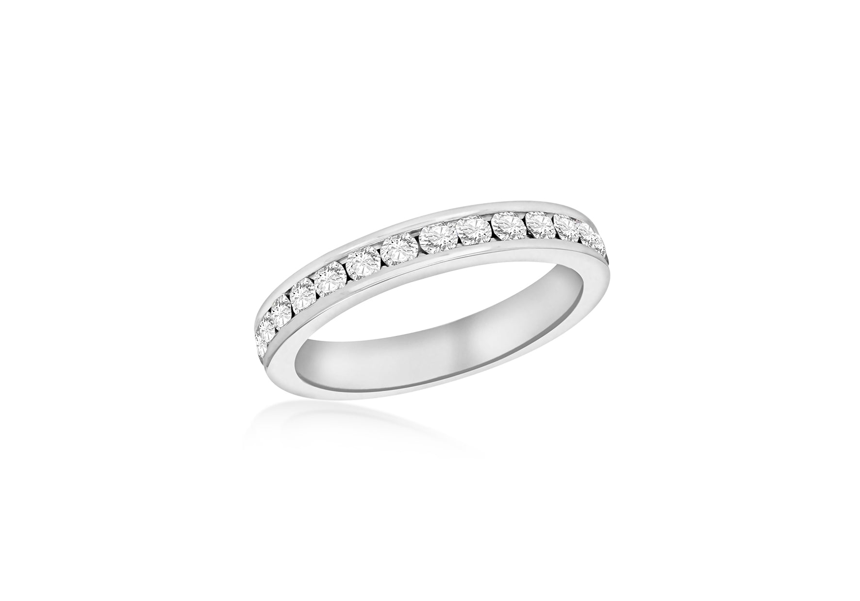 Sterling Silver White Crystal Eternity S Ring