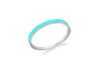 SILVER TURQ ENAMEL BAND S Ring