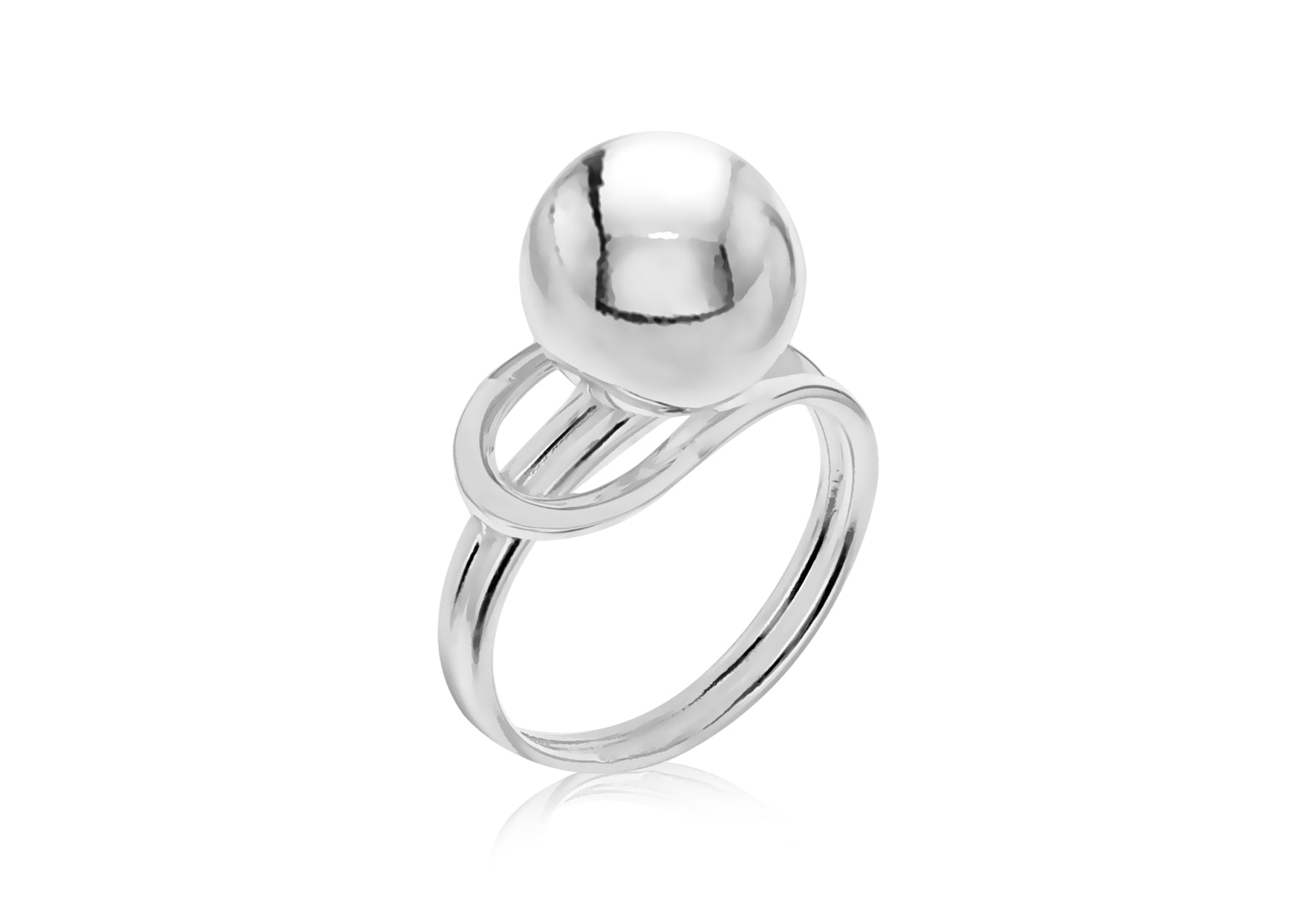 Silver ball ring online
