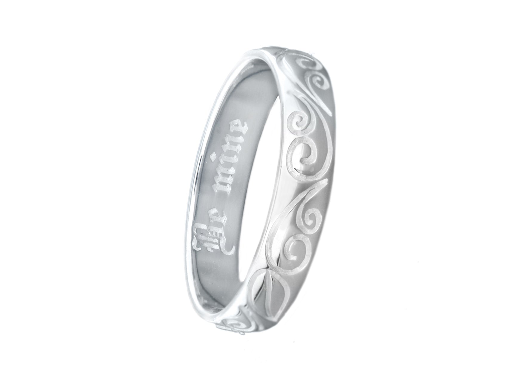 Sterling Silver "Be Mine" Post Ring