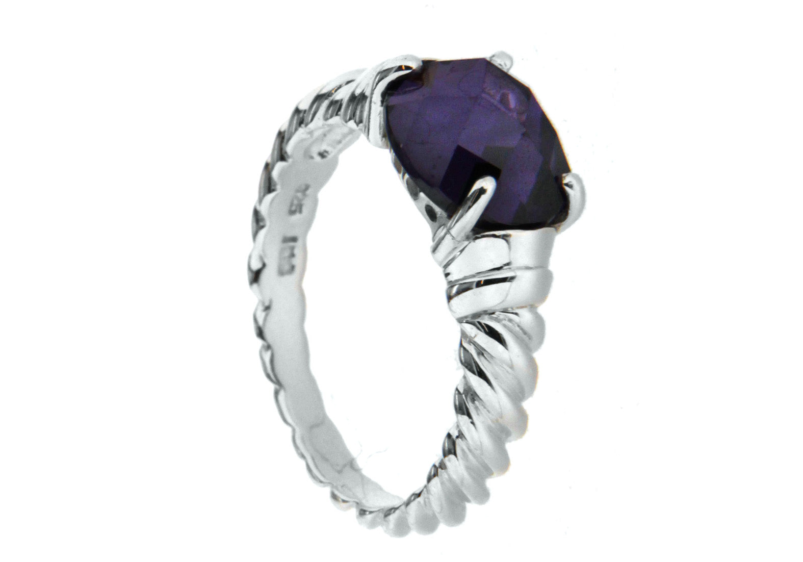 SILVER PURPLE Zirconia Ring