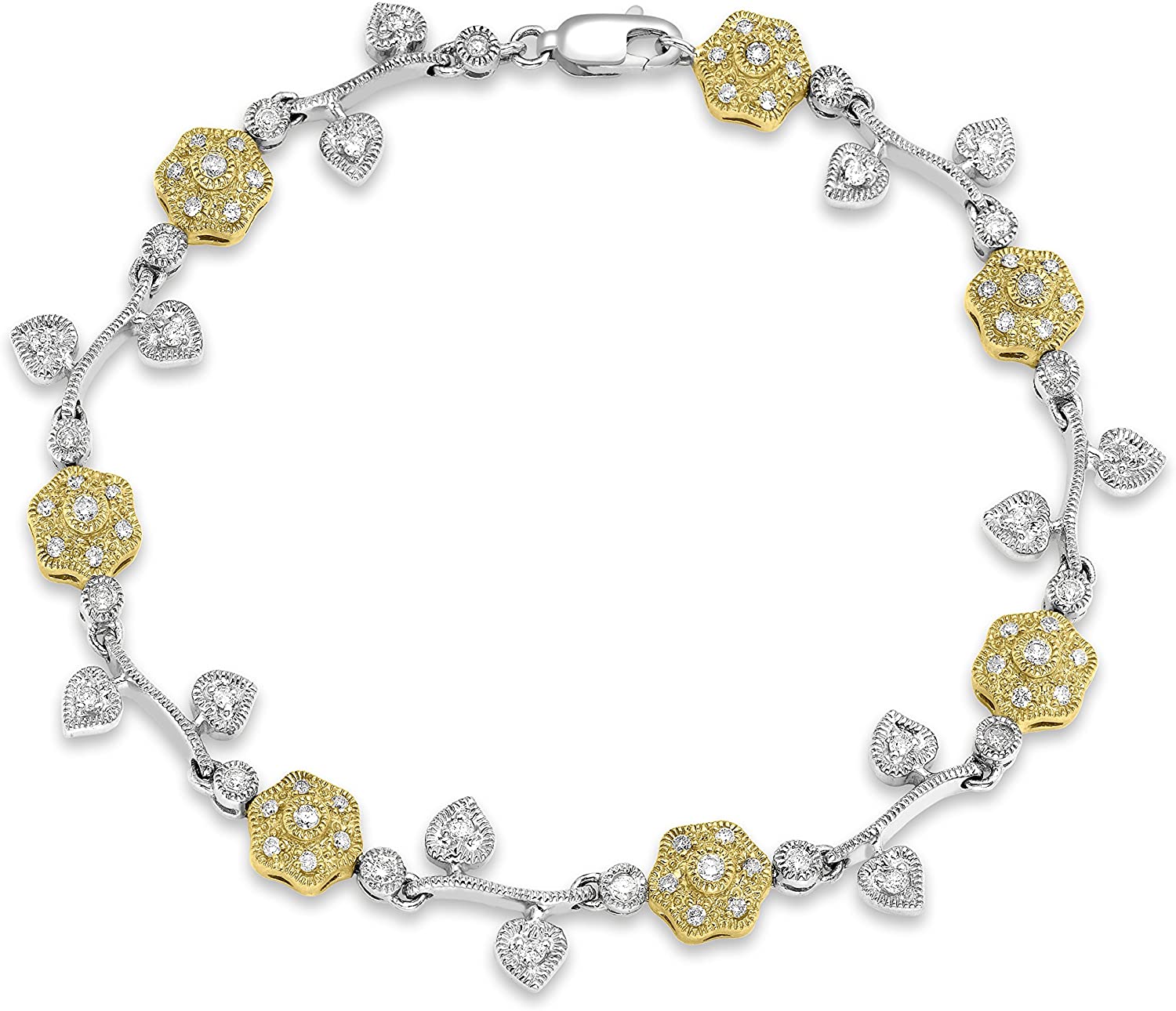 Diamond flower bracelet on sale