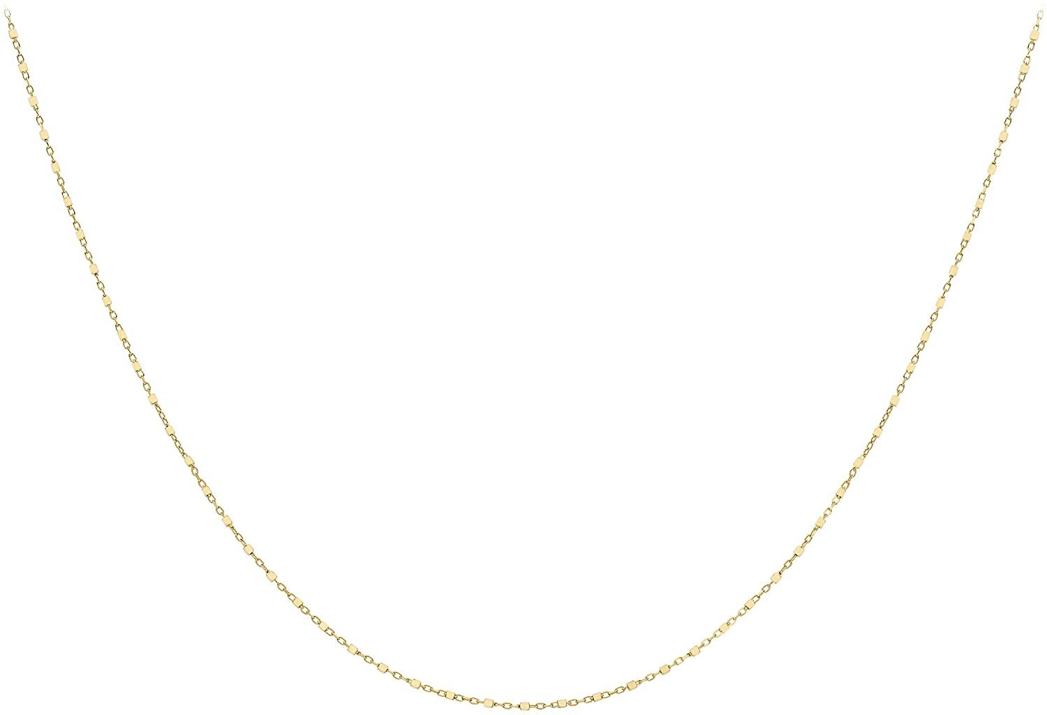 9ct Yellow Gold Cube Link Trace Chain