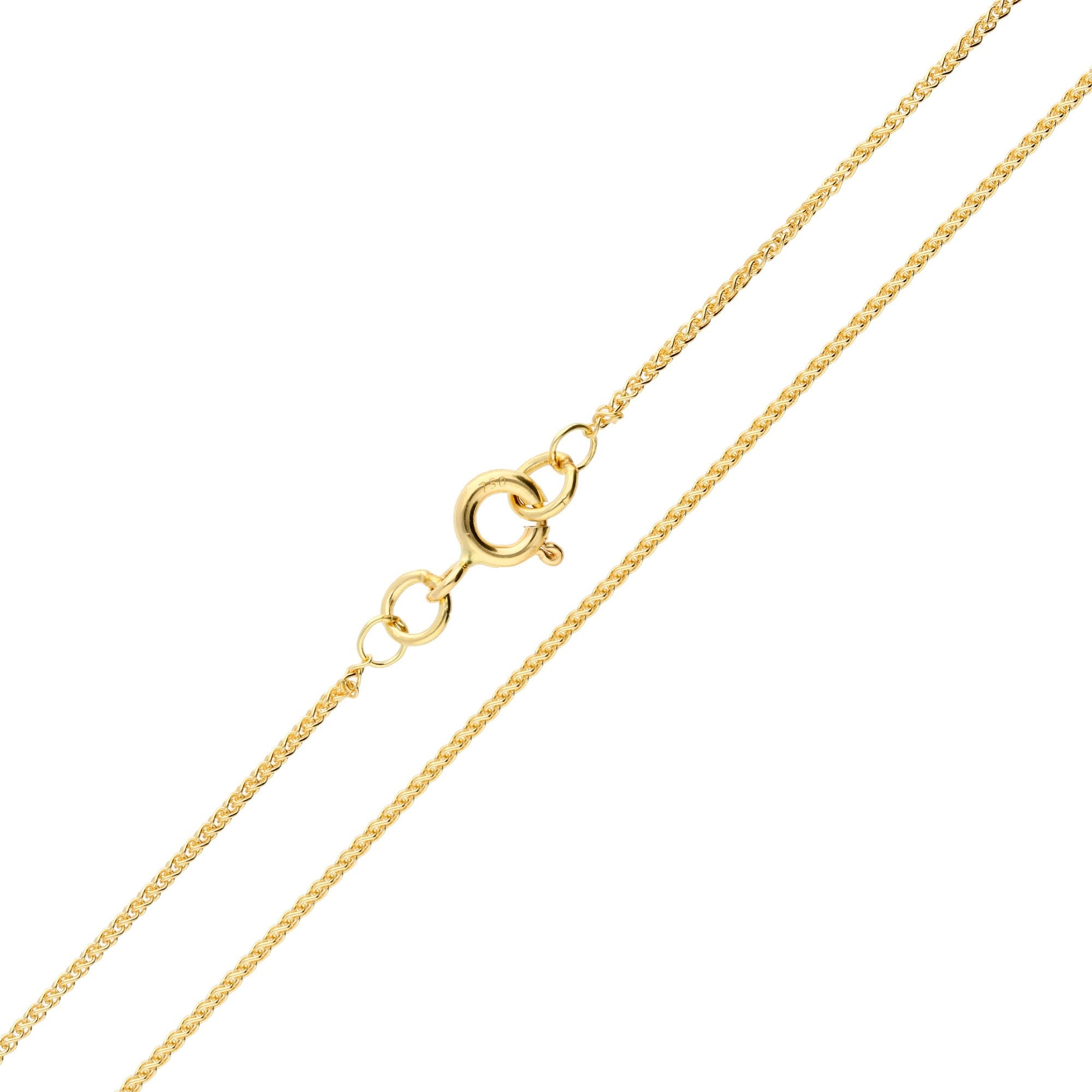 18ct Yellow Gold Slim Spiga Chain
