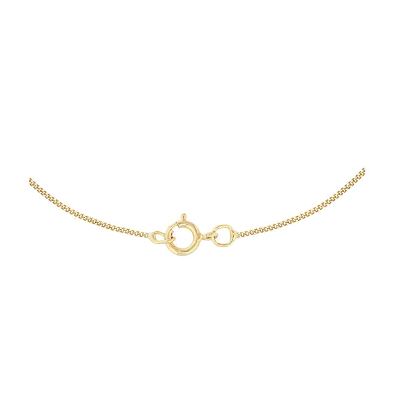 9ct Yellow Gold 20 Diamond Cut Slim Curb Chain