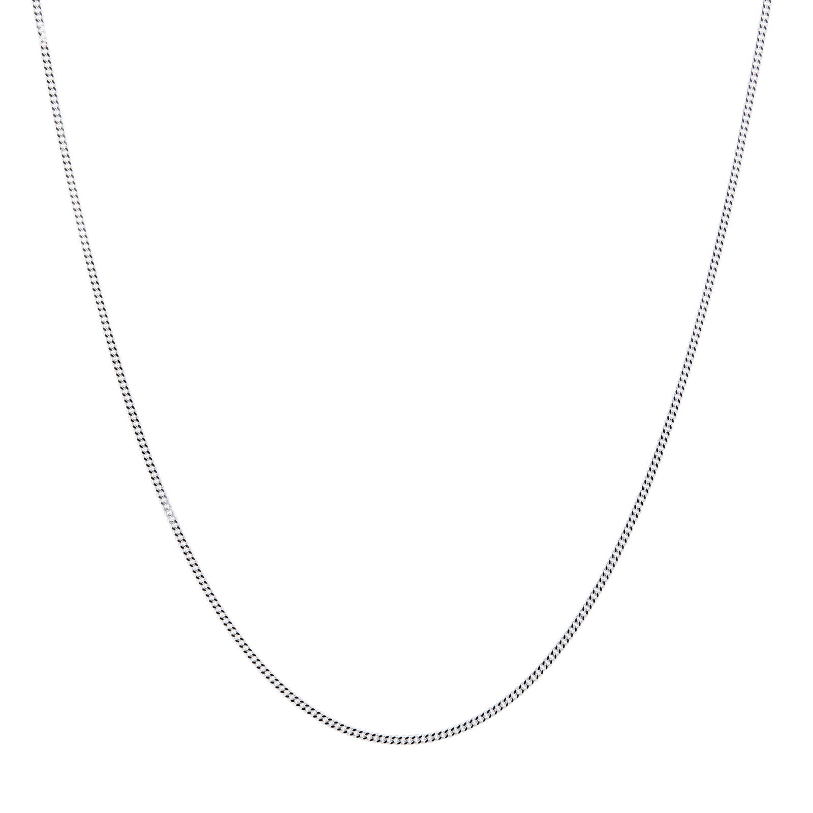 Sterling Silver 25 Adjustable Panza Curb Chain