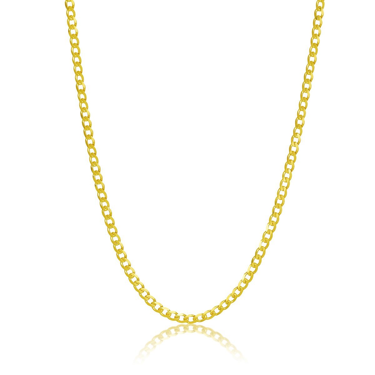 9ct Yellow Gold 50 Flat Curb Chain
