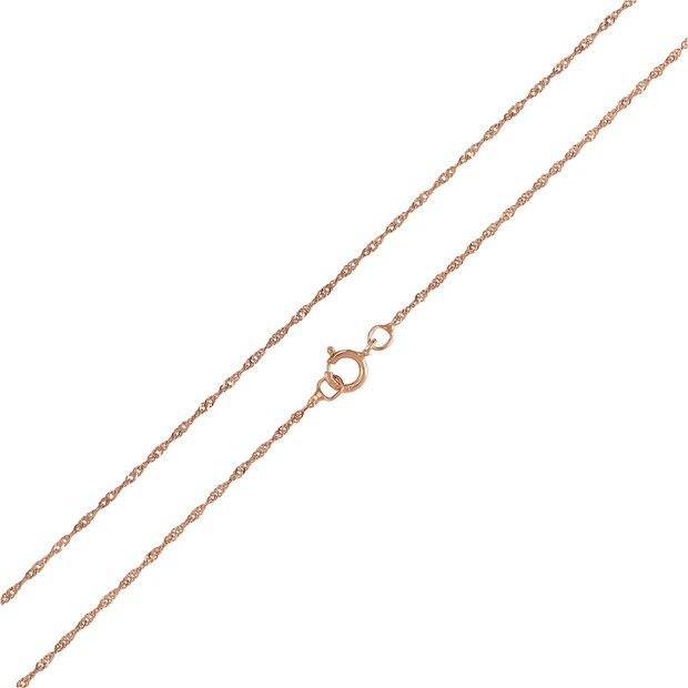9ct Rose Gold 20 Twist Curb Chain