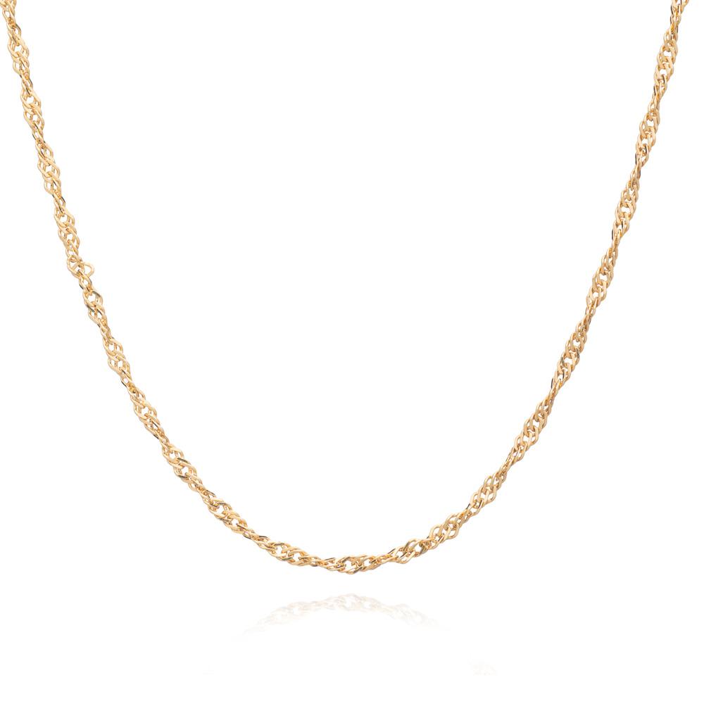 9ct Yellow Gold 20 Diamond Cut Twist Curb Chain