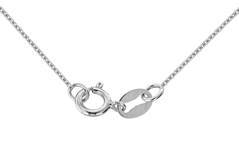 18ct White Gold 0.50ct Interlocked Heart Necklace
