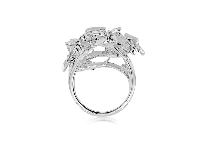 18ct White Gold 0.51ct Diamond Moving Butterfly Swathe Ring