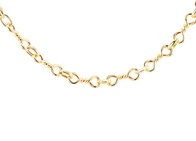 9ct Yellow Gold Double Twist Knot Chain
