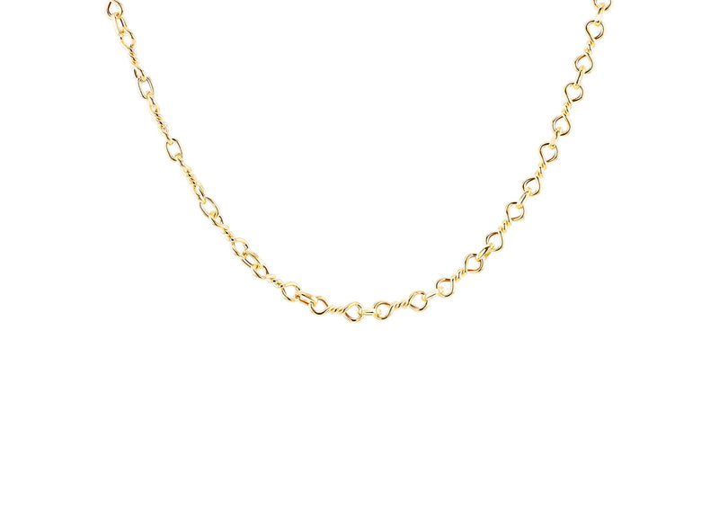 9ct Yellow Gold Double Twist Knot Chain