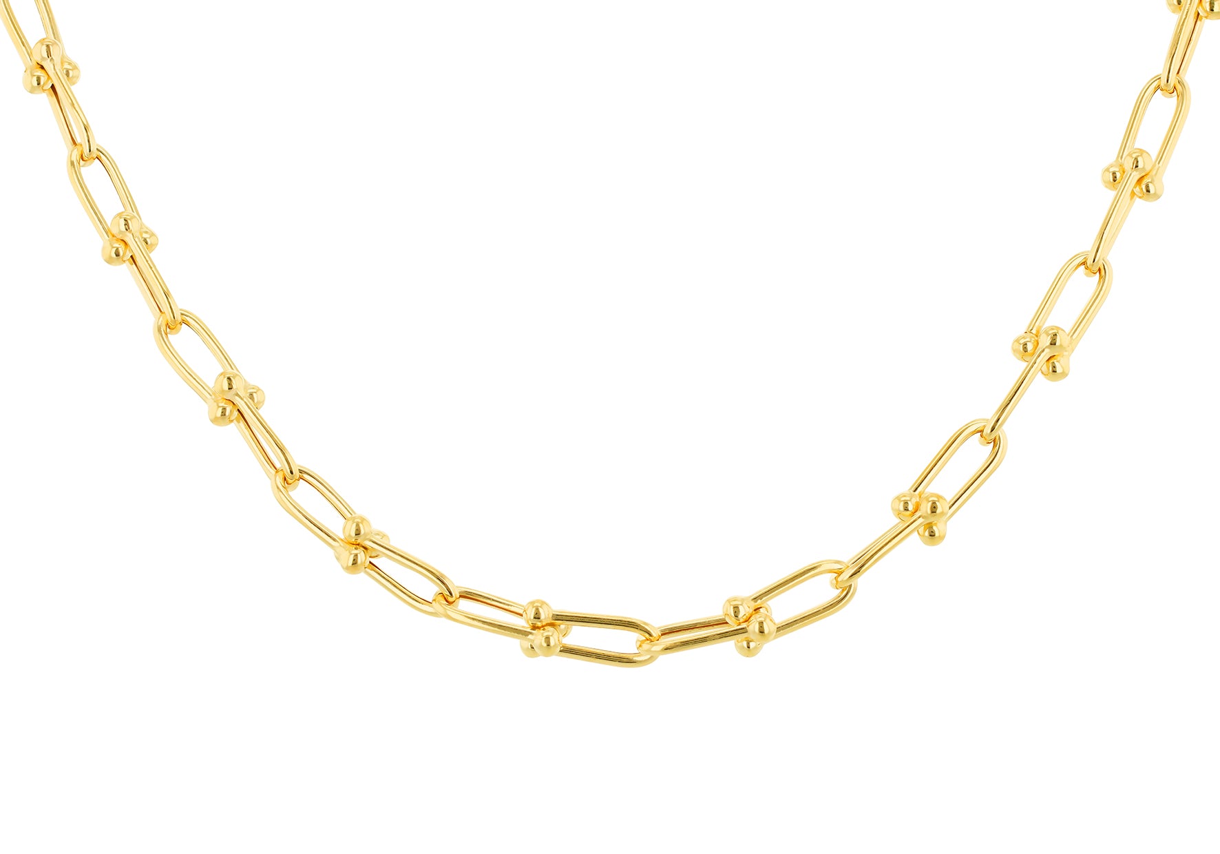 9ct Yellow Gold Nautical Paper Links Chain Necklace