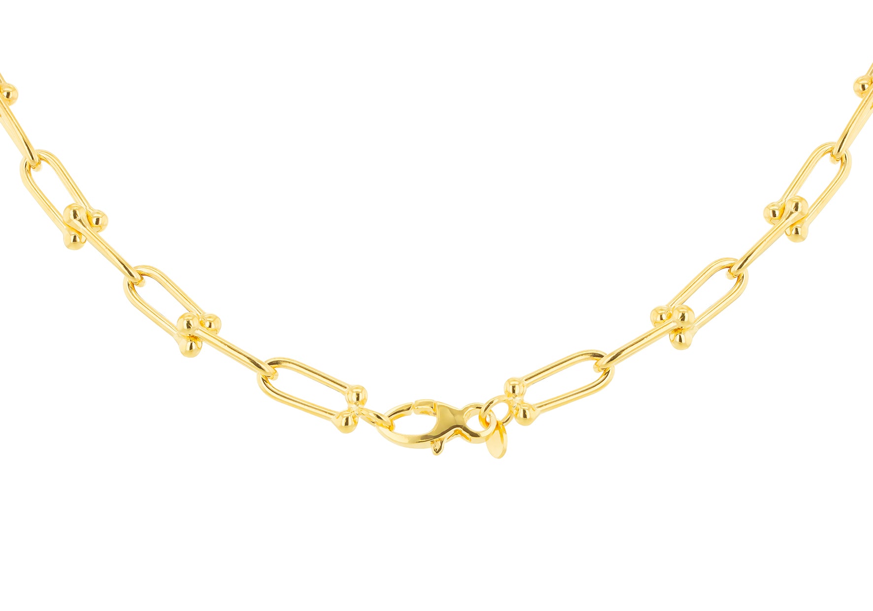 9ct Yellow Gold Nautical Paper Links Chain Necklace