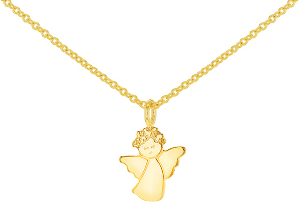 9ct Yellow Gold Baby Angel Necklace
