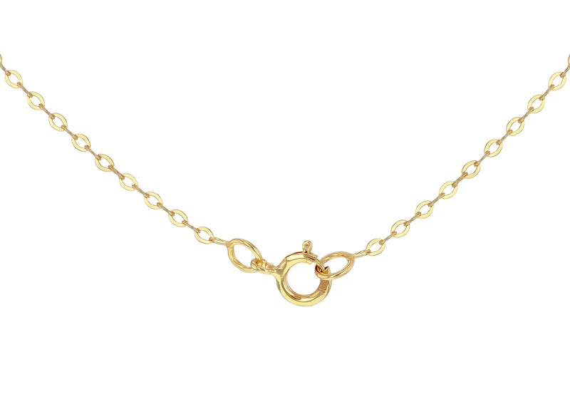 9ct Yellow Gold Bead Ring Necklace Chain