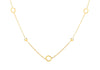 9ct Yellow Gold Bead Ring Necklace Chain