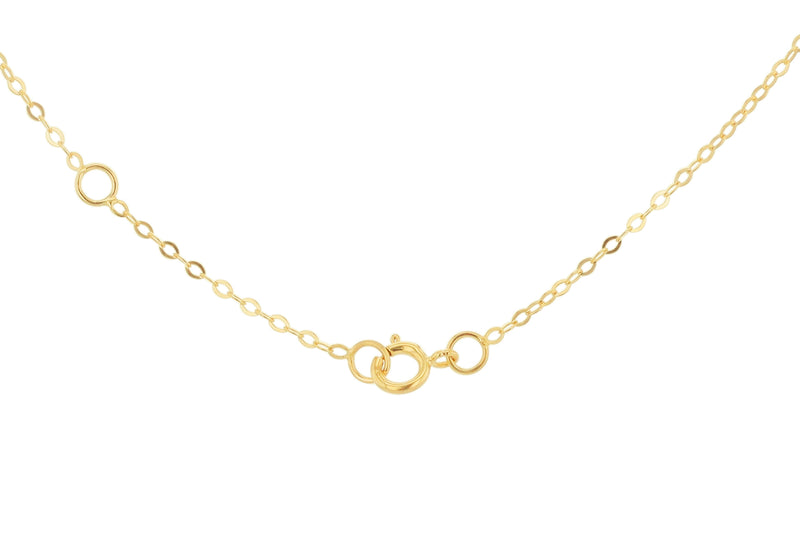 9ct Yellow Gold Open Heart Pendant Necklace