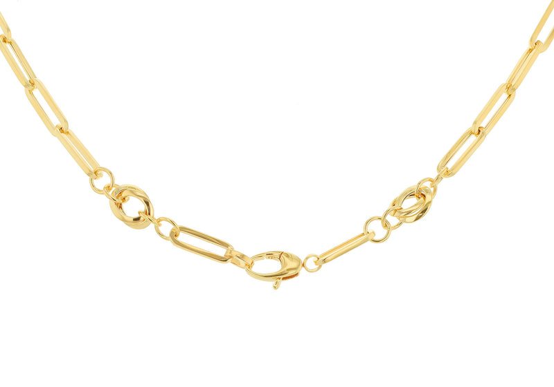 9ct Yellow Gold Knot Paper Links Necklace