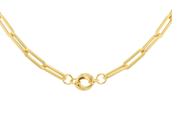 9ct Yellow Gold Knot Paper Links Necklace