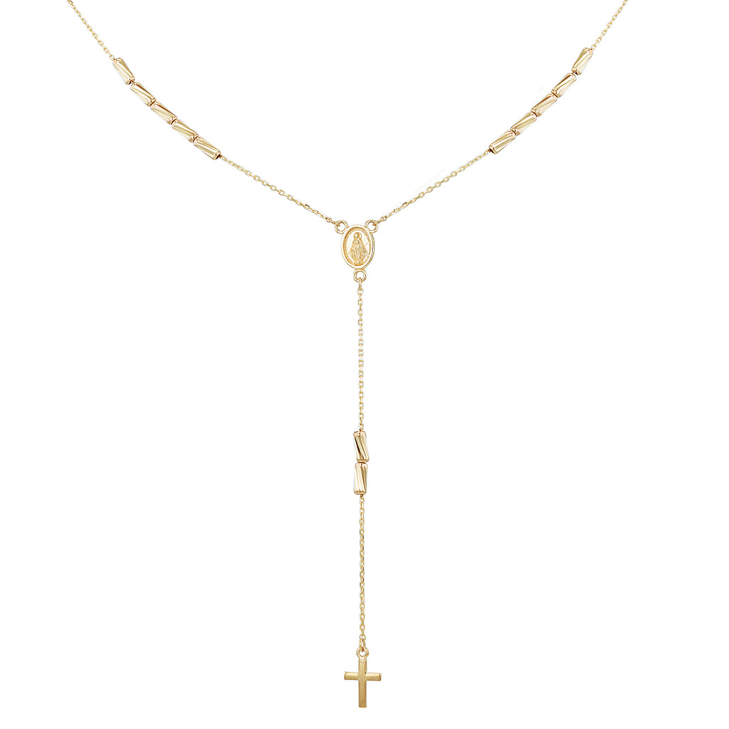 9ct Yellow Gold Rosary Pendant Necklet