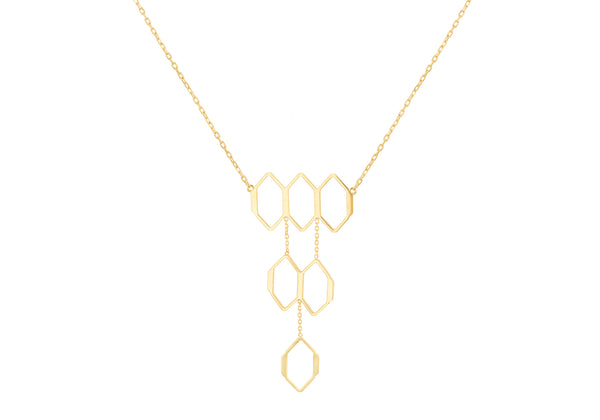 9ct Yellow Gold Honeycomb Necklace