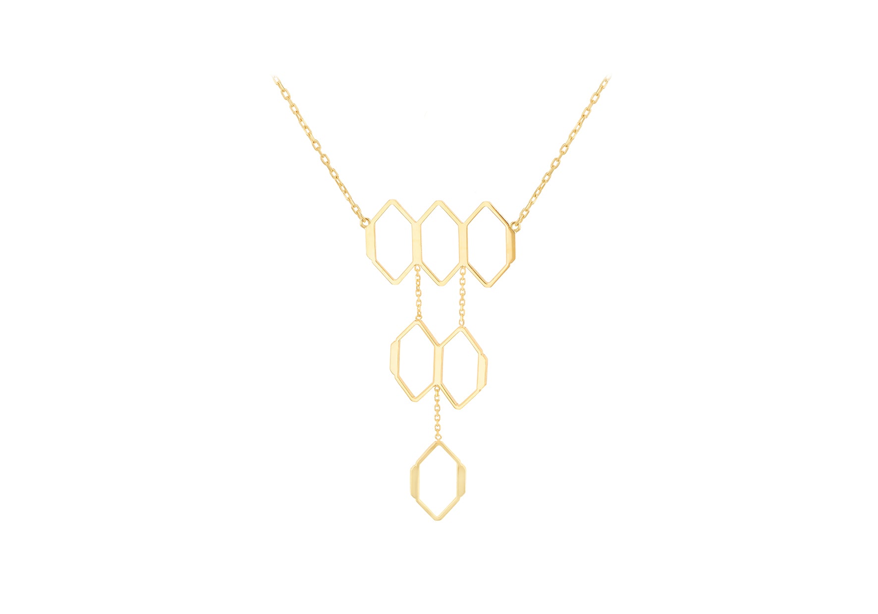 9ct Yellow Gold Honeycomb Necklace