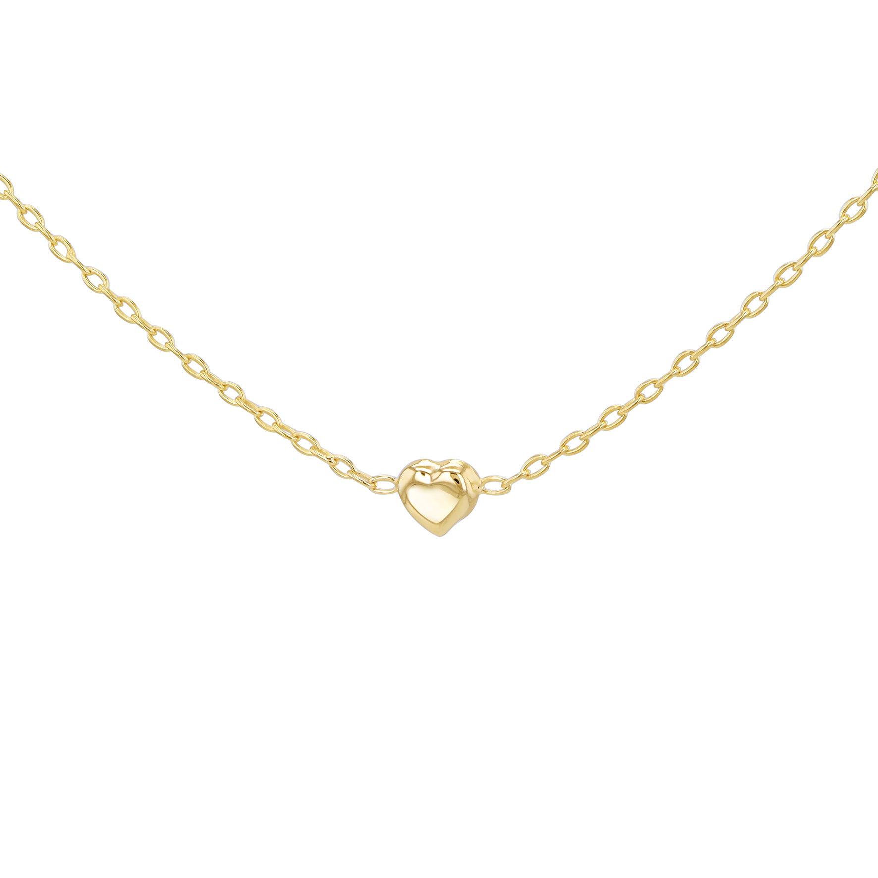 9ct Yellow Gold Three Heart Necklet