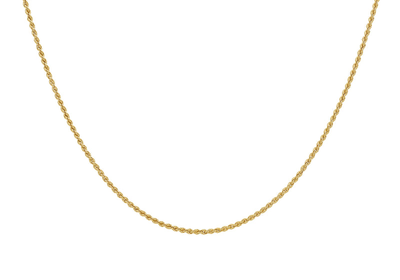 9ct Yellow Gold 40 Rope Chain