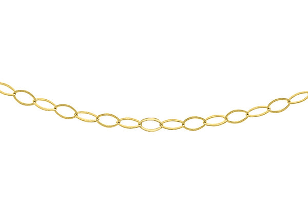 9ct Yellow Gold 20 Soldered Slim Trace Chain