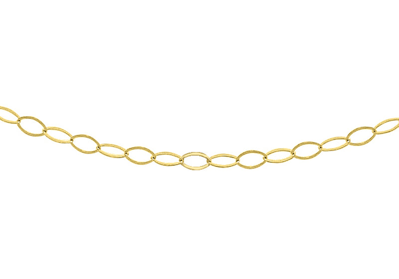 9ct Yellow Gold 20 Soldered Slim Trace Chain