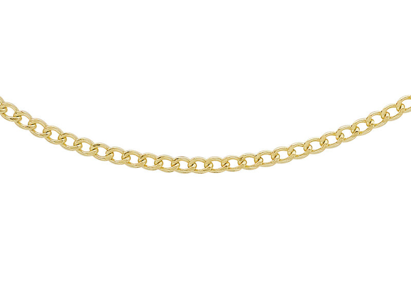 9ct Yellow Gold 50 Flat Curb Chain
