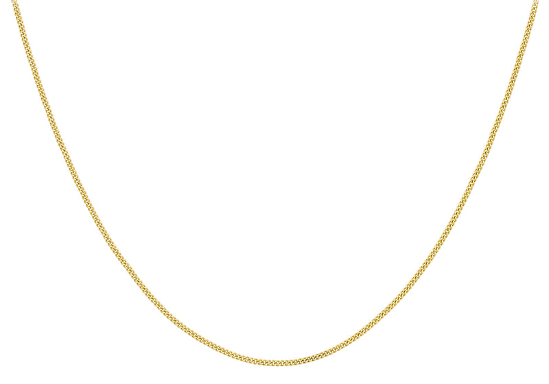 9ct Yellow Gold Slim Diamond Cut Rope Chain