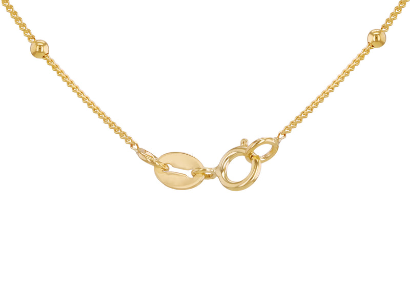 9ct Yellow Gold Curb and Ball Chain