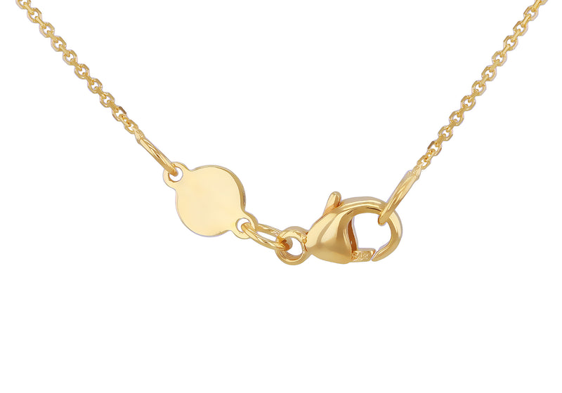 9ct Yellow Gold Adjustable Heart Necklace