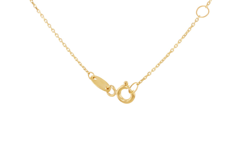 9ct Yellow Gold White Zirconia Wreath Necklace