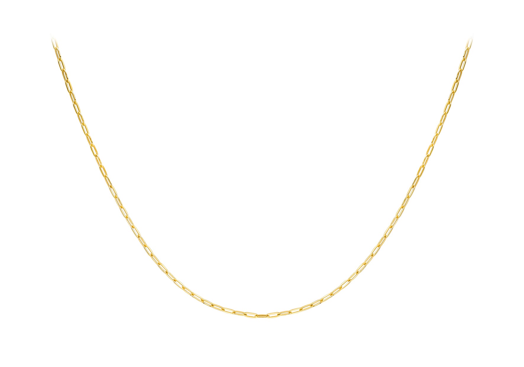 9ct Yellow Gold Paper Chain Links Necklace