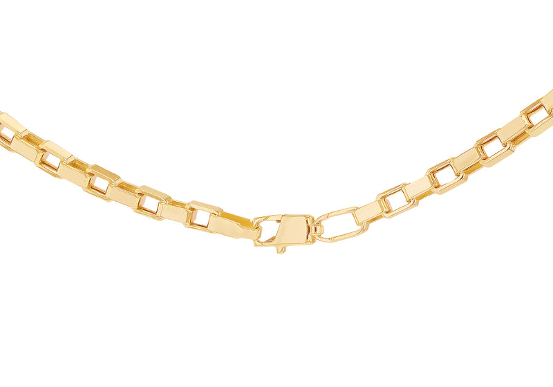 9ct Yellow Gold 60 Square Paper Chain